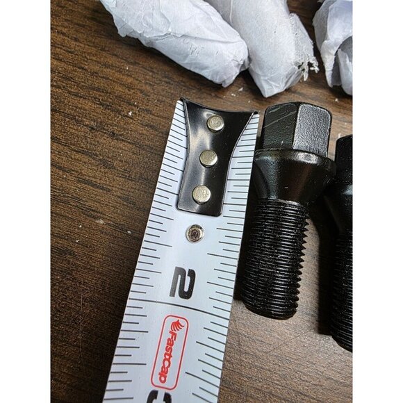 Wheel Accessories Parts Set of 20 Black 14x1.25 Lug Bolts Install Kit Cone Seat - Picture 5 of 5